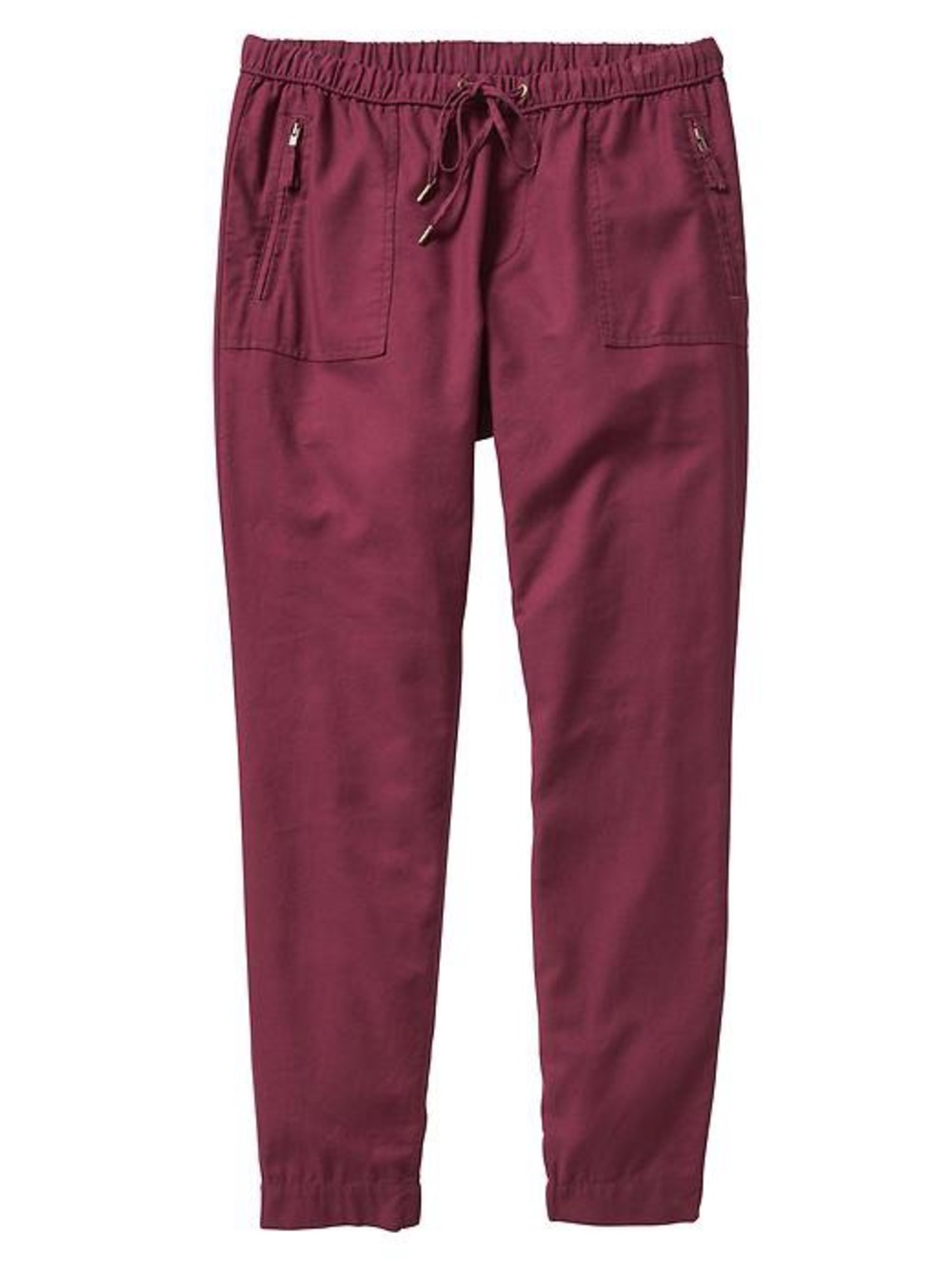 Gap Deep Burgundy Casual Pull On 100% Cotton Drawstring Joggers Pants w/ Pockets